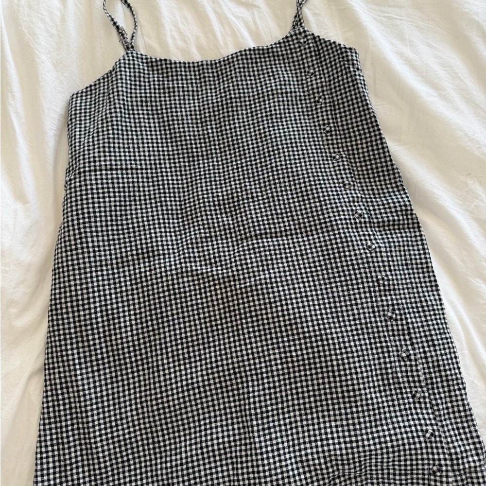 Abercrombie & Fitch Linen Blend Button Skort - Picture 3 of 5